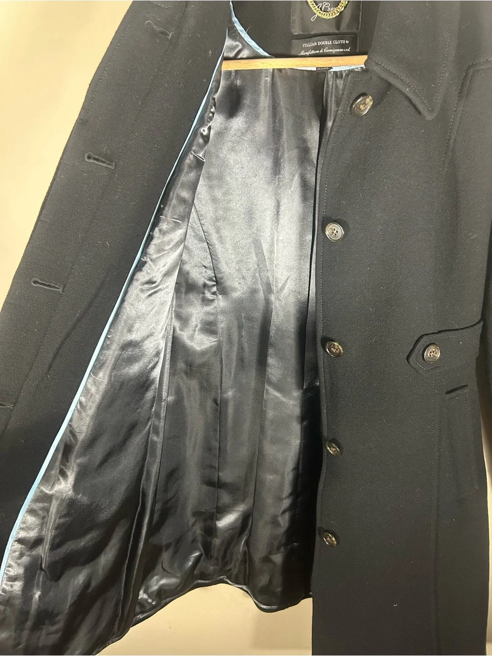 J. Crew Black Wool Double Cloth Coat Lady Topcoat Black Size 8 Petite - Picture 14 of 14